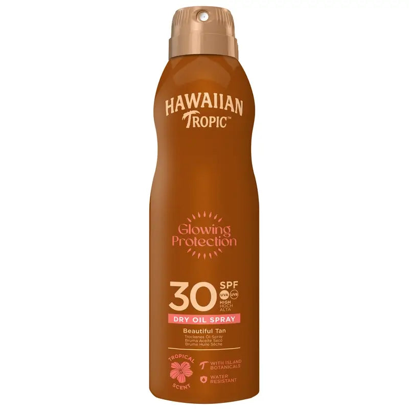 Hawaiian Tropic HT Glowing-suihkeöljy SPF 30, 180 ml