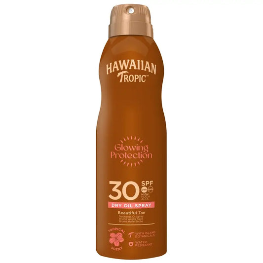 Hawaiian Tropic HT Glowing-suihkeöljy SPF 30, 180 ml