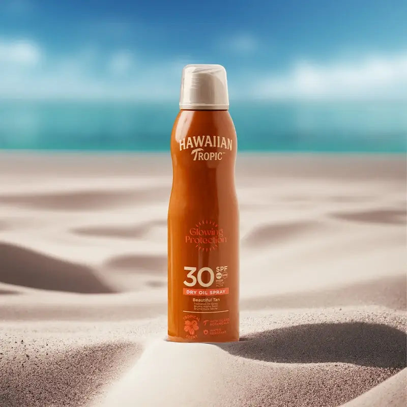 Hawaiian Tropic HT Glowing-suihkeöljy SPF 30, 180 ml