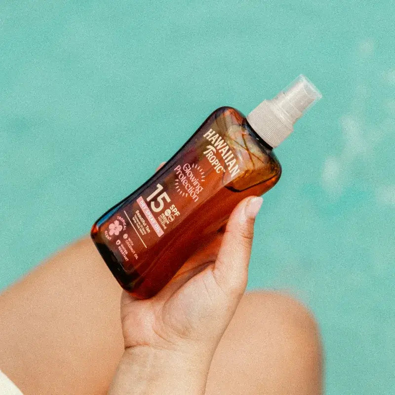 Hawaiian Tropic HT Glowing -öljy SPF 15, 200 ml