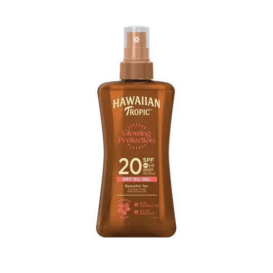 Hawaiian Tropic HT Glowing -öljy SPF 20, 200 ml