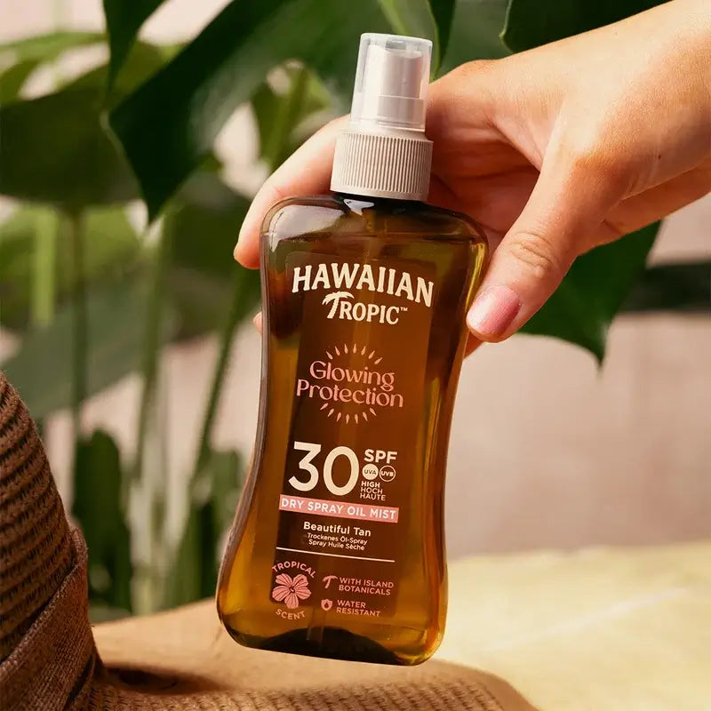 Hawaiian Tropic HT Glowing -öljy SPF 30, 200 ml