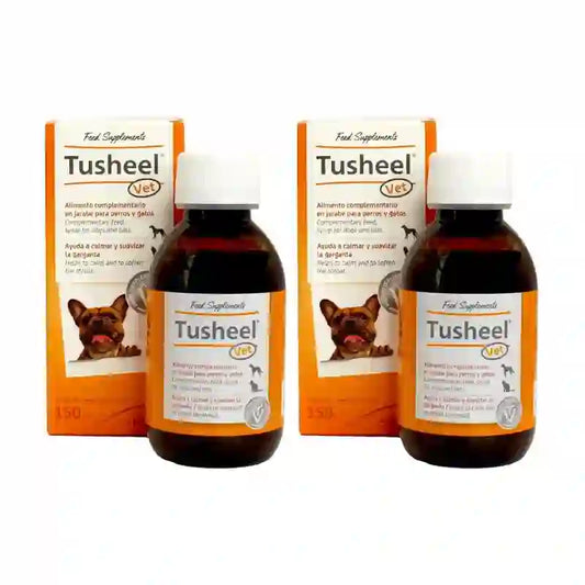 Heel Tusheel -eläinlääke, yskänsiirappi koirille ja kissoille, 2 x 150 ml 