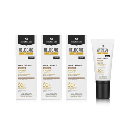 Heliocare 360º Color Water Gel Bronze SPF 50+, 3 x 50 ml 