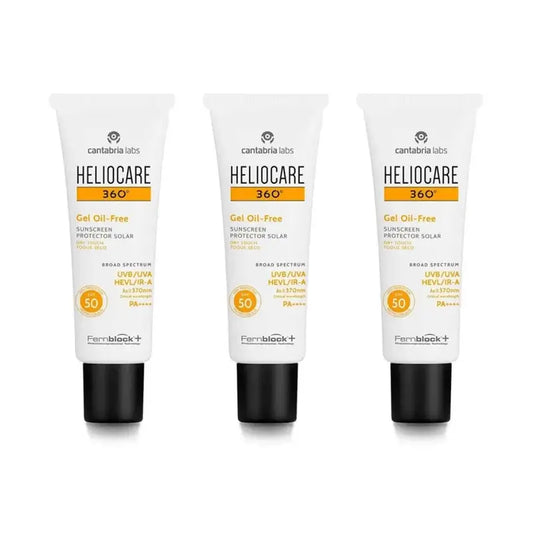 Heliocare 360º öljytön geeli SPF 50+, 3 x 50 ml 