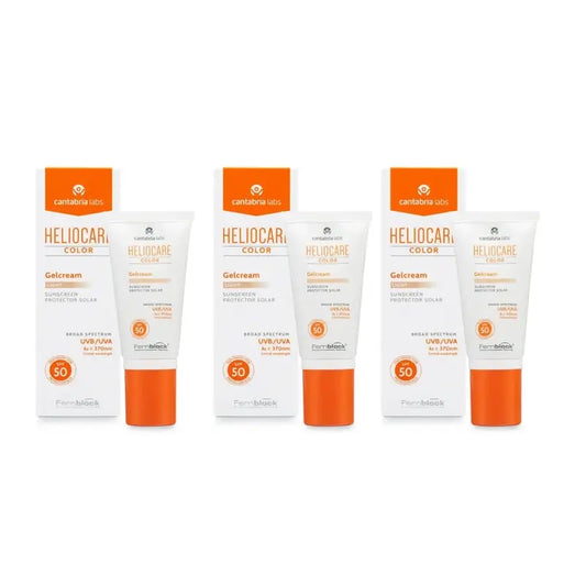 Heliocare Color Gel -voide Light SPF 50+, 3 x 50 ml 