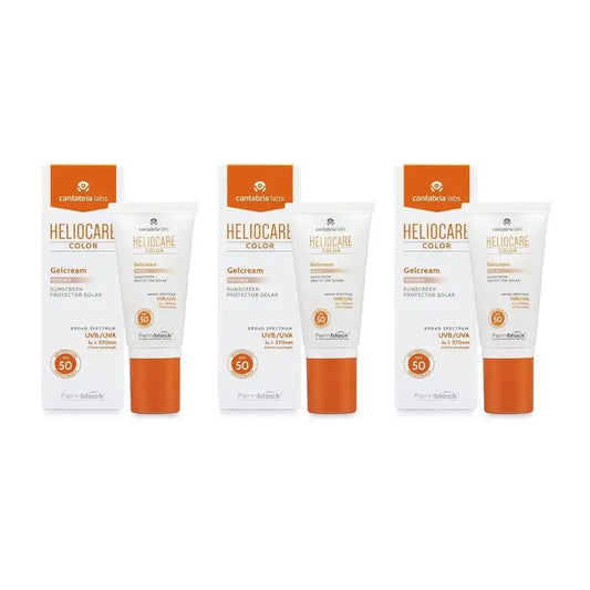 Heliocare Gelcream, väri Brown, SPF 50+, 3 x 50 ml 