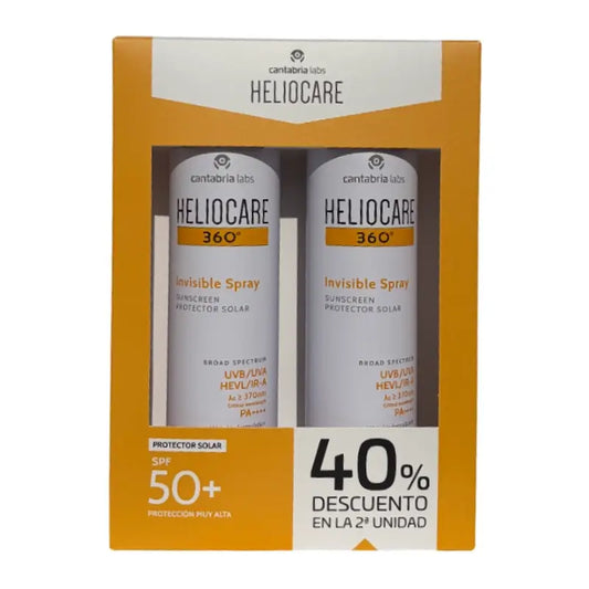 Heliocare Pack Duplo 360 Invisible Spray SPF 50, 2 kpl