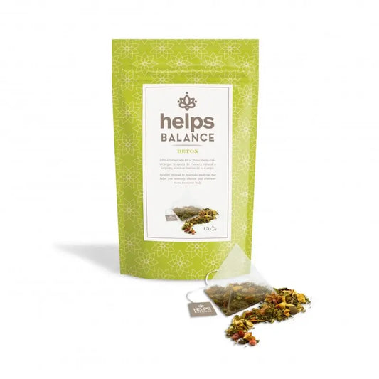 Helps Balance Ayurvedic Detox -pakkaus, 15 pyramidimuotoista teepussia