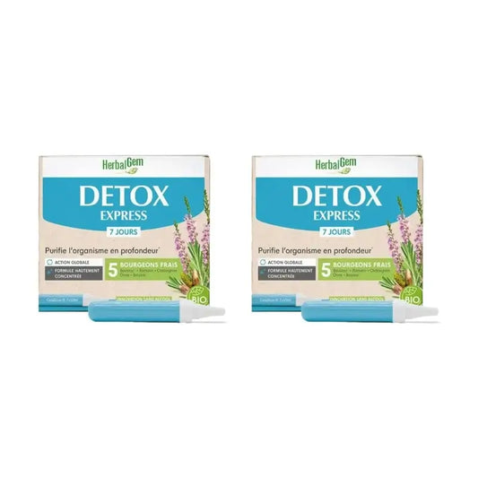 Herbalgem Detox Express, 7 x 10 ml, 2 kpl:n pakkaus 