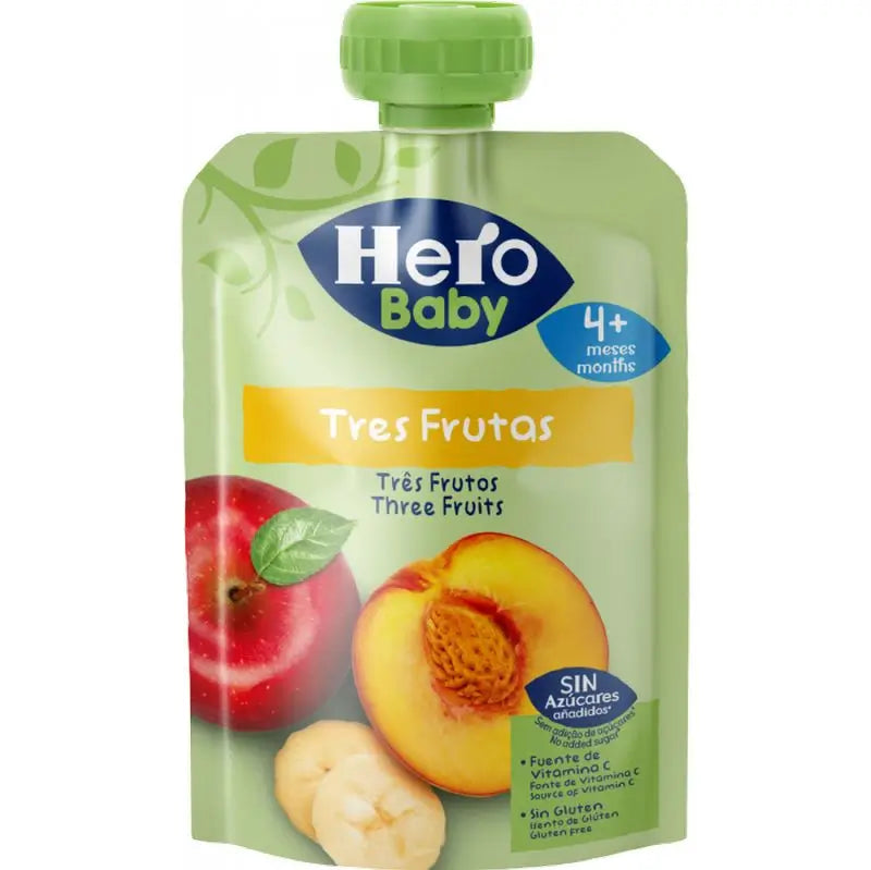 Hero Baby -pussi, kolme hedelmää, 100 g