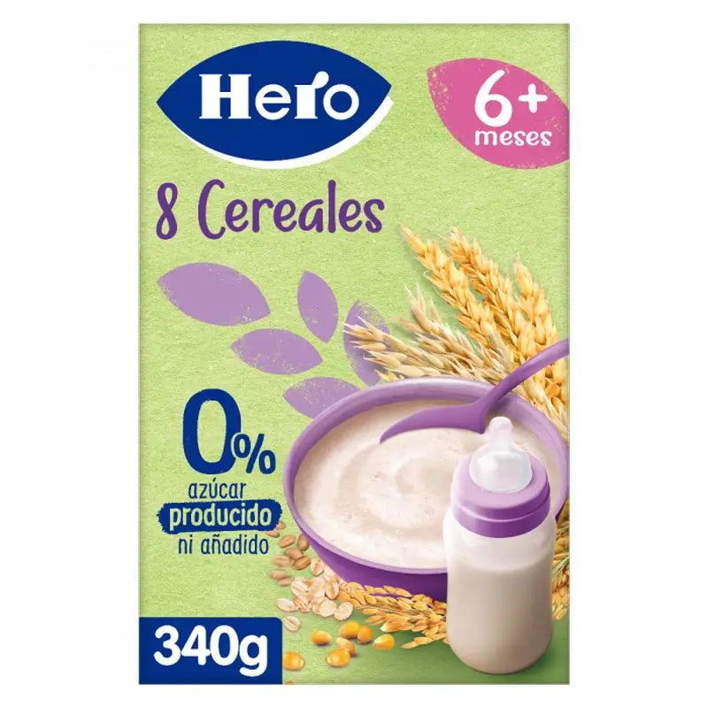 Hero Baby -viljapuuro, 8 viljalajia, 340 g