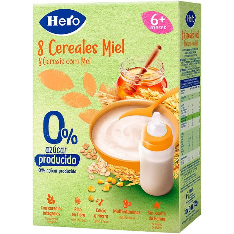 Hero Baby -viljapuuro, 8 viljalajia ja hunajaa, 340 g