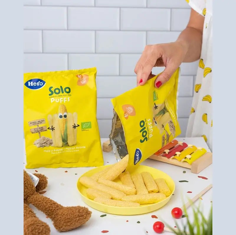 Hero Baby Snacks  Pelkästään maissi- ja kaurapuffit 25 g