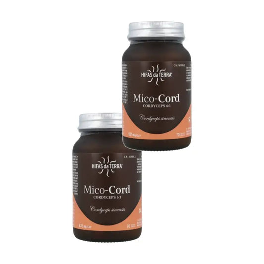 Hifas Da Terra Mico Cord (Cordyceps) Hdt -pakkaus, 2 x 70 kapselia