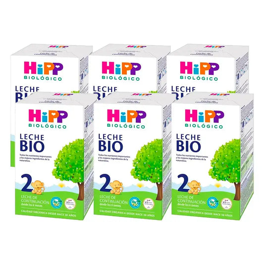 Hipp Milk 2 Bio, Pack 6 x 600 g
