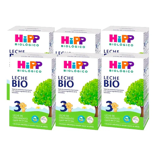 Hipp Organic Growing Up Milk 3, Pack 6 x 500 g