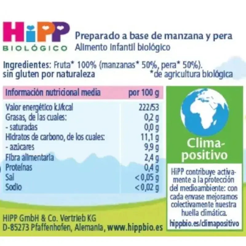 Hipp Bio Omena- ja päärynäpurkki, 125 g