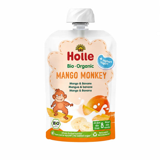Holle Smoothie Mango Monke Mango ja jogurtti, 8 kuukautta, 85 g.