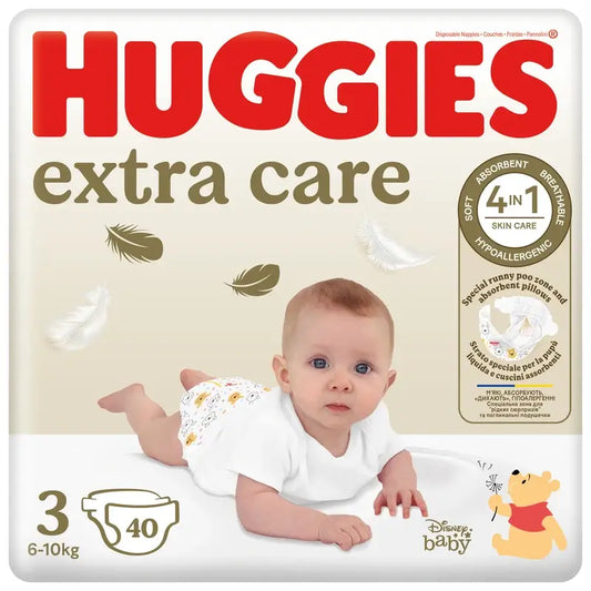 Huggies Extra Care Koko 3 (6–10 kg) Disney-vauvavaippa, 40 kpl