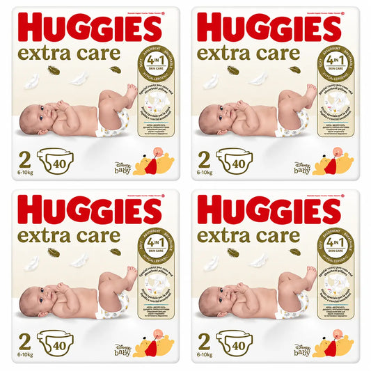 Huggies Extra Care Koko 3 (6–10 kg) Disney-vauvavaippa, 40 kpl, 4-pakkaus