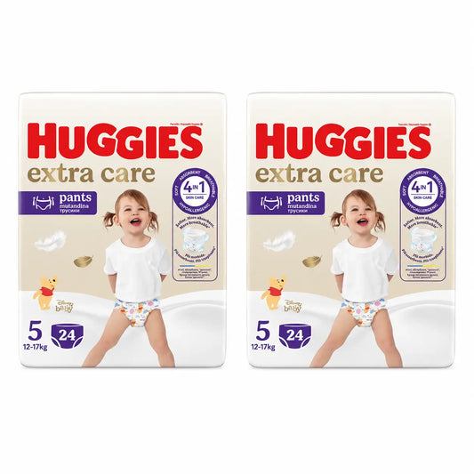 Huggies Extra Care Koko 5 (12–17 kg) Disney-vauvan vaippahousut, 24 kpl, 2-pakkaus