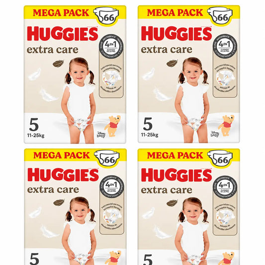 Huggies Extra Care Koko 5 (11–25 kg) Disney-vauvavaippa, 66 kpl, 4-pakkaus