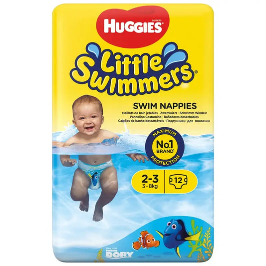 Huggies Little Swimmers Koko 2–3 (3–8 kg), uimahousut, 12 kpl