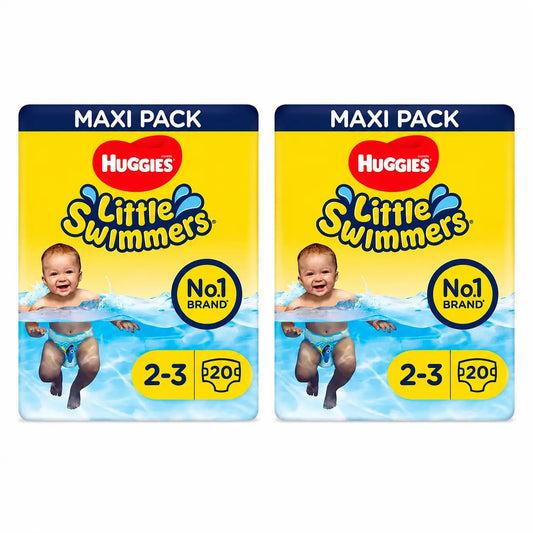 Huggies Little Swimmers Koko 2–3 (3–8 kg), uimahousut, 20 kpl, 2-pakkaus