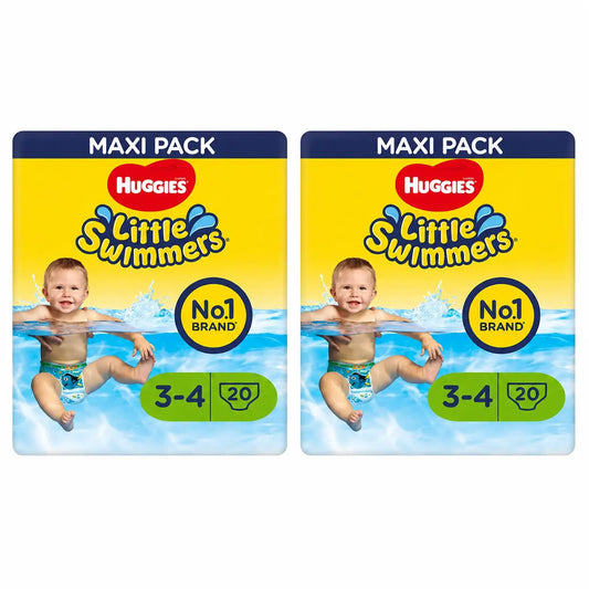 Huggies Little Swimmers Koko 3–4 (7–15 kg), uimahousut, 20 kpl, 2-pakkaus