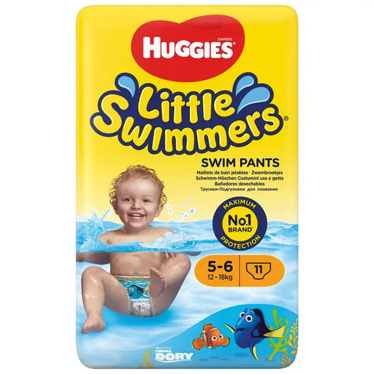 Huggies Little Swimmers koko 5–6 (12–18 kg), uimahousut, 11 kpl