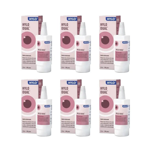 Hylo Dual -silmätipat 10 ml, 6 kpl:n pakkaus