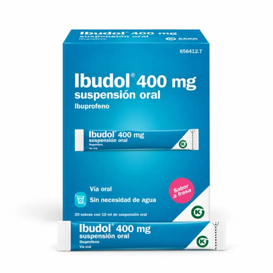 Ibudol 400 mg suun kautta otettava suspensio, 20 pussia