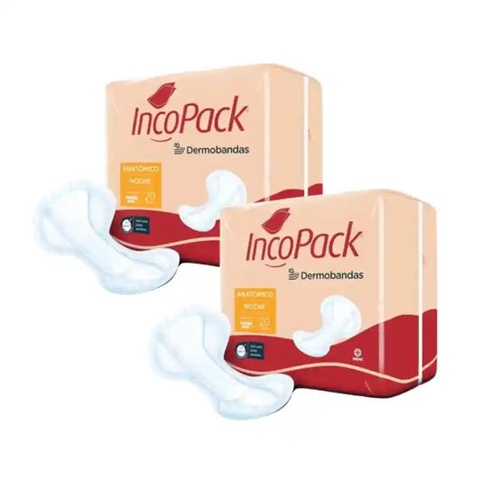 Incopack Anatómico Noche, 2-pakkaus, 160 kappaletta.