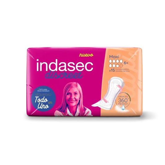Indasec Discreet Maxi-inkontinenssisuojat, 15 kpl