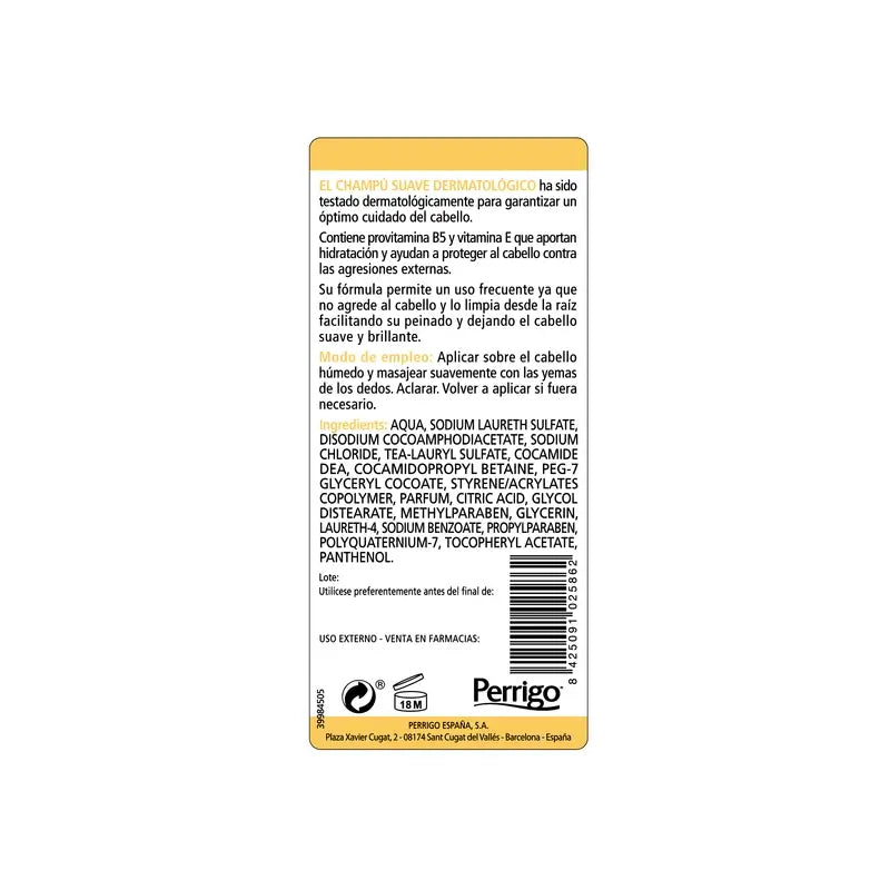 Inibsa-ihogeeli, matkapakkaus, shampoo