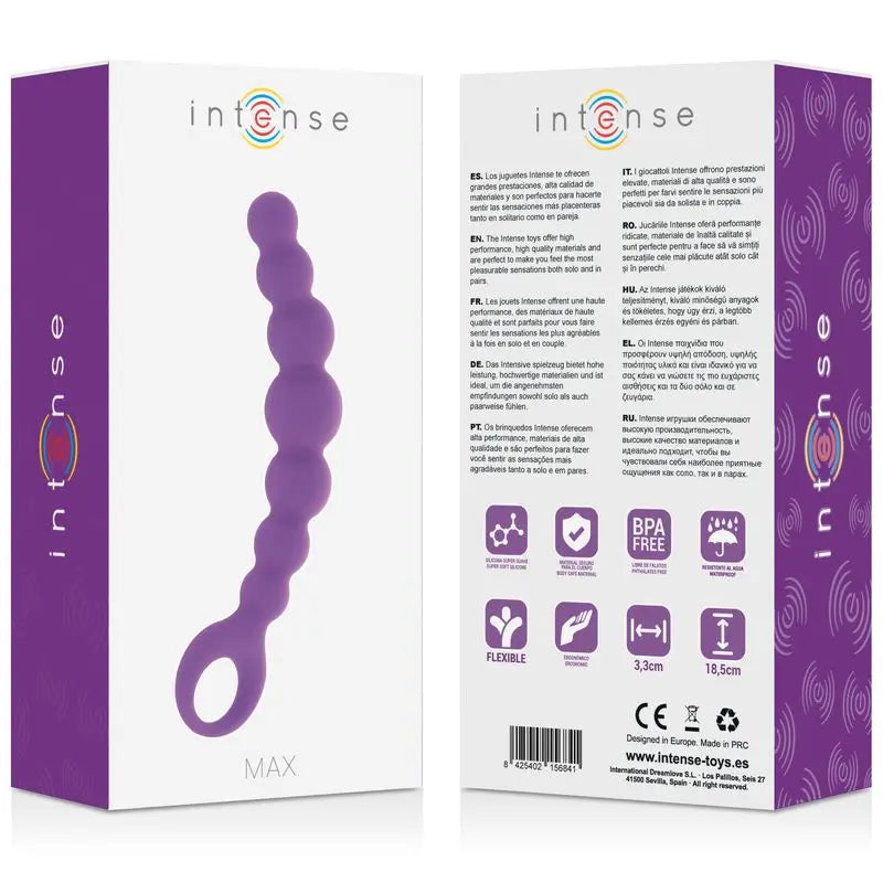 Intense-peräaukon lelut  Anal Beads Max Lila 