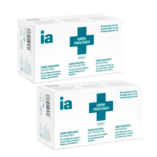 Interapothek Fysiologinen liuos, 2 x 50 yksiannospakkausta