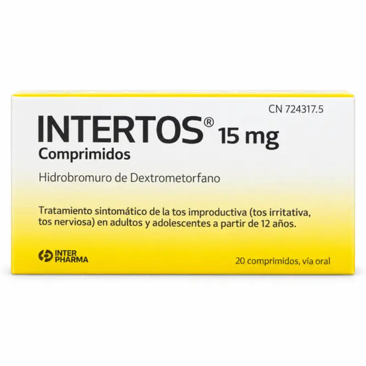 Intertos 15 mg, 20 tablettia