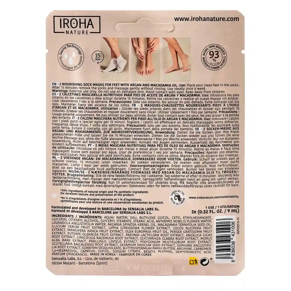 Iroha Nature -vartalovoide, sukat, ravitseva kasvonaamio, 20 ml 