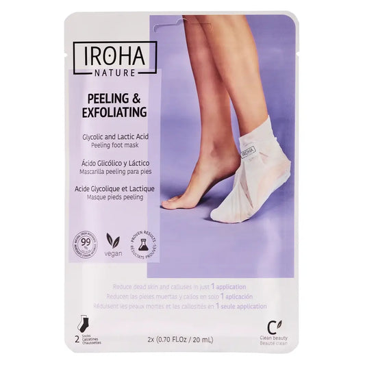 Iroha Nature -vartalosukkahousut, kasvonaamio, kuorinta ja kuorintavoiteet, 20 ml 