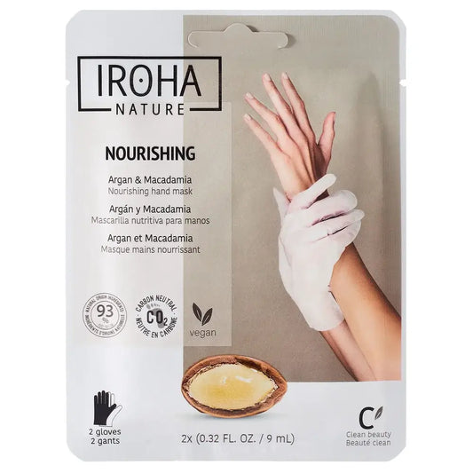 Iroha Nature -vartalokäsineet ja ravitseva kasvonaamio, 20 ml 