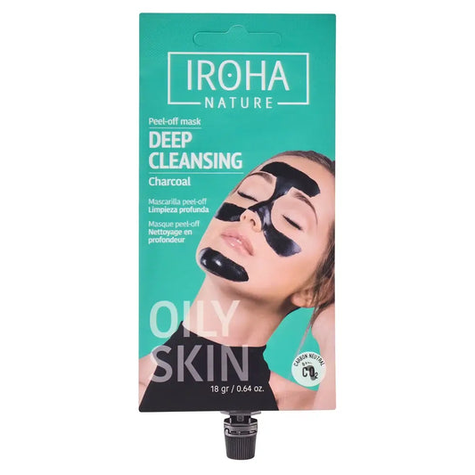 Iroha Nature syväpuhdistava irrotettava kasvonaamio – hiili, 18 g