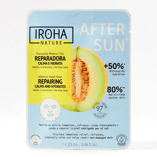 Iroha Nature Natural Extracts -kasvonaamio, joka hoitaa ihoa auringonoton jälkeen, 20 ml 