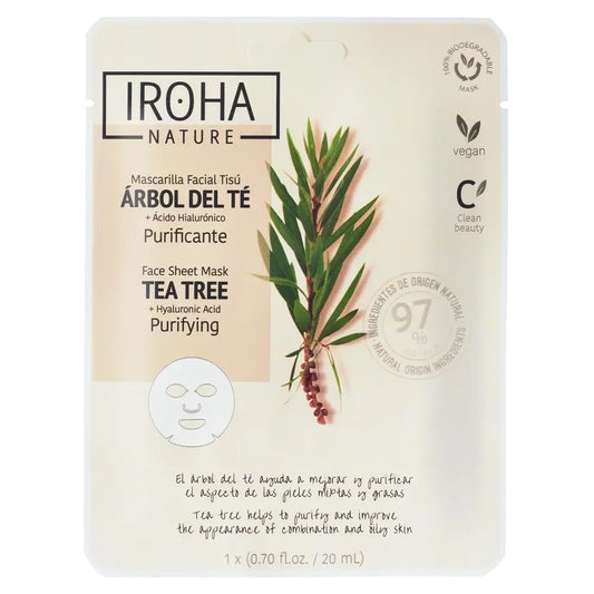 Iroha Nature Natural Extracts -kasvonaamio, puhdistava teepuu, 20 ml 