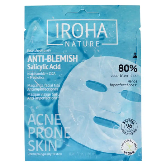 Iroha Nature Oily Skin -kasvonaamio epäpuhtauksia vastaan, 20 ml 