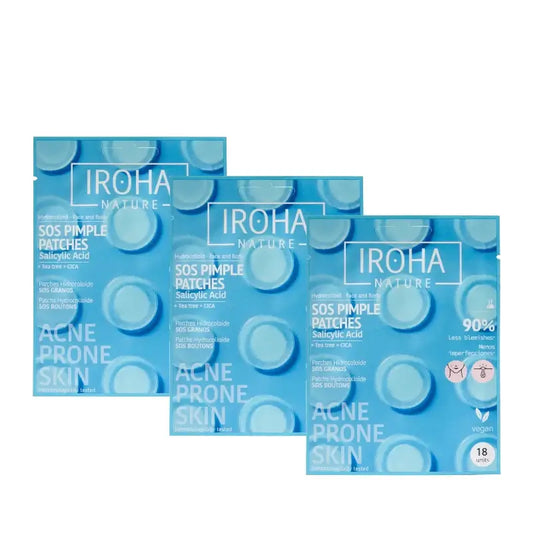 Iroha Nature SOS-laastarit aknelle, salisyylihappoa, 3 kpl:n pakkaus
