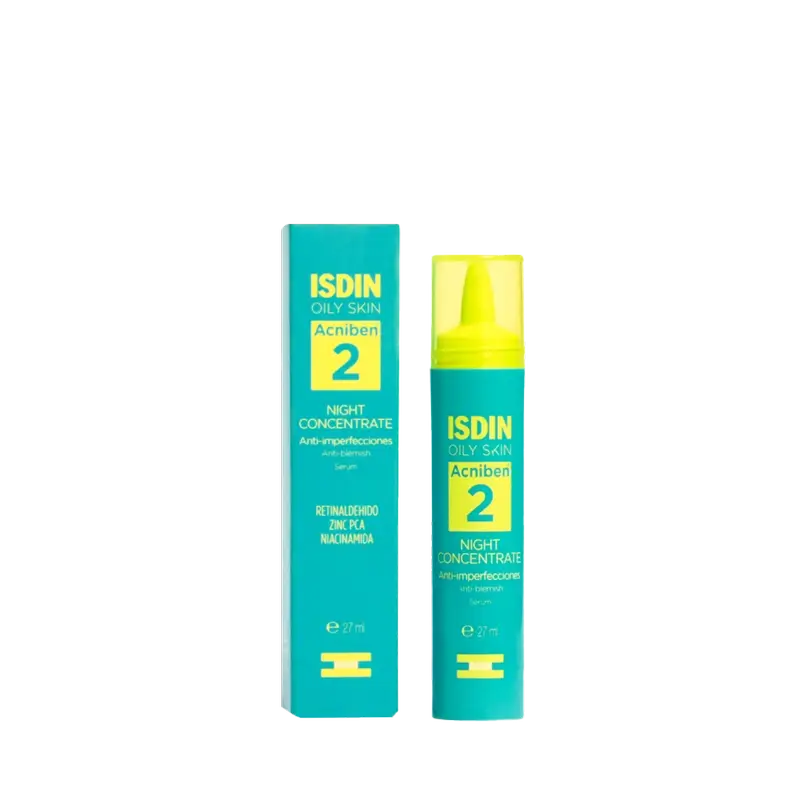 Isdin Acniben Night Concentrate -ihon epäpuhtauksia torjuva seerumi, 27 ml 