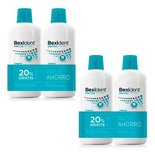 Isdin Bexident Ikenet - suuvesi, 4 x 500 ml:n pakkaus