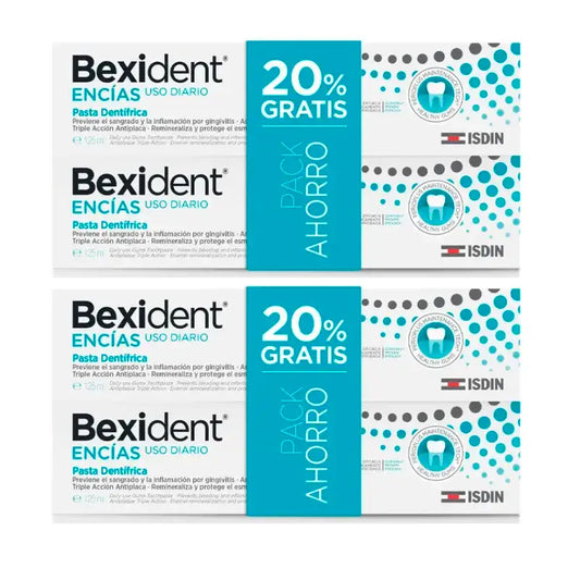 Isdin Bexident -ienvoide, 4 x 125 ml:n pakkaus